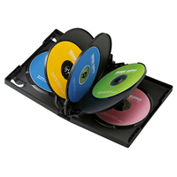サンワサプライ DVDトールケース(8枚収納) ブラック 3枚セット (DVD-TW8-03BK)画像