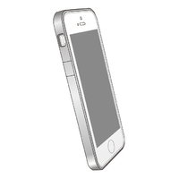 パワーサポート フラットバンパーセット for iPhone5s/5(シルバー&ホワイト) (PJK-40)画像