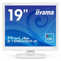 IIYAMA 19インチスクエアTFTモニタ E1980SD-W2(1280×1024/D-Sub15Pin/HDCP対応DVI/スピーカー/ホワイト) (E1980SD-W2)画像