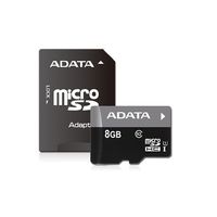 A-DATA Technology MICROSDHC 8GB UHS-I CLASS10 RETAIL W/1 ADAPTER (AUSDH8GUICL10-RA1)画像