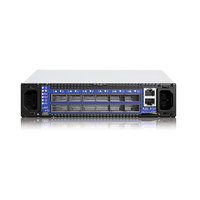 Mellanox SwitchX-2 based 12-port QSFP+ 40GbE, 1U Ethernet switch. 2PS, Short depth, PSU side to Connector side airflow, and ROHS6. Rail kit must be purchased separately (MSX1012B-2BFS)画像