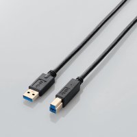ELECOM USB3.0ケーブル(A-B)/1.0m/ブラック (USB3-AB10BK/RS)画像