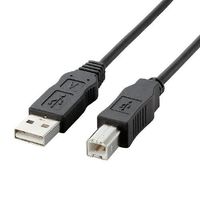 ELECOM EU ABタイプ/RoHS指令準拠USBケーブル ABタイプ/1.0m ブラック (USB2-ECO10)画像