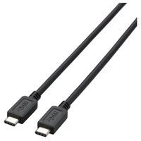 ELECOM USB3.1ケーブル/C-Cタイプ/ノーマル/1m/ブラック USB3-CC10BK (USB3-CC10BK)画像
