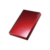 I.O DATA USB2.0/1.1接続 外付ポータブルハードディスク「カクうす」オリエントレッド 1TB (HDPC-AU1.0RB)画像
