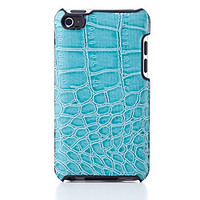 Simplism Leather Cover Set for iPod touch (4th) Crocodile Turquoise (TR-LCSTC4-CT)画像