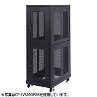 サンワサプライ 19インチサーバーラック メッシュパネル仕様(36U) CP-SV3610MBK (CP-SV3610MBK)画像