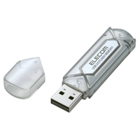 ELECOM USB3.0/2.0 セキュリティ機能付USBメモリ/スタンダードモデル/4GB/シルバー (MF-AU304GSV)画像