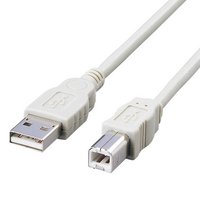 ELECOM USB2-S05　USB2.0スイングケーブル(ベージュ) 1m (USB2-S05)画像