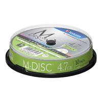 I.O DATA 長期保存可能なデータ用DVD「M-DISC」1回記録用 4.7GB 1-4倍速 スピンドル10P (DHR47YMDP10SV1)画像