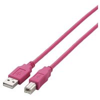 ELECOM USB2.0ケーブル/A-Bタイプ/ノーマル/5m/ピンク (U2C-BN50PN)画像
