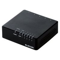 ELECOM 10/100Mbps対応スイッチングHub/5ポート/プラスチック筐体/磁石付き/電源外付モデル/ブラック (EHC-F05PA-JB)画像