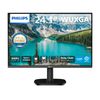 PHILIPS 液晶ディスプレイ 24.1型/1920×1200/USB-C、DisplayPort、HDMI/ブラック/スピーカー:あり/5年間フル保証/省資源化パッケージ/昇降スタンド/給電(PD)90W (24B2U3301D/11)