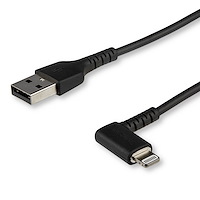 StarTech L型ライトニングケーブル 1m Apple MFi認証iPhone充電ケーブル 高耐久性 Lightning-USB L字ケーブル (RUSBLTMM1MBR)画像