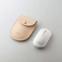 ELECOM BlueLEDマウス/薄型/Bluetooth対応/4ボタン/ポーチ付/ホワイト (M-TM10BBWH)画像