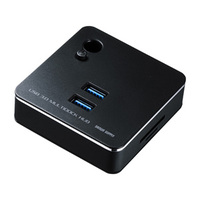 サンワサプライ LANポート付USB3.0ハブ USB-3HC201BK (USB-3HC201BK)画像