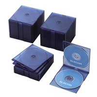 ELECOM CCD-017DLCBU CD/DVDケース スリム 2枚収納50パック(クリアブルー) (CCD-017DLCBU)画像