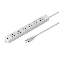 サンワサプライ 工事物件雷ガードタップ ノーマルコンセント 3P 6個口 TAP-K6NSP-3 (TAP-K6NSP-3)画像