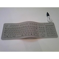 フォーテックコミュニケーションズ シリコンキーボード ライトグレイ SKP-LG449 (SKP-LG449)画像