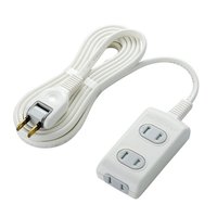 ELECOM T-ST2330T ほこりシャッタータップ(耐トラッキング仕様) 2P3個口3m (T-ST2330T)画像