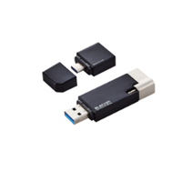 ELECOM LightningUSBメモリ/USB3.2(Gen1)/USB3.0対応/32GB/ブラック (MF-LGU3B032GBK)画像