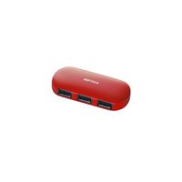 バッファローコクヨサプライ USB2.0Hub セルフ&バスパワー 4ポート レッド (BSH4A01RD)画像