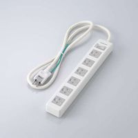 ELECOM 法人用タップ/3P6個口/差込2P/一括SW/マグ・シャッター付/1m/RoHS (T-T10-3610WH/RS)画像
