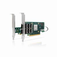 Mellanox ConnectX-6 VPI adapter card kit, 100Gb/s (HDR100, EDR InfiniBand and 100GbE), dual-port QSFP56, Socket Direct 2x PCIe3.0 x16, tall brackets (MCX654106A-ECAT)画像