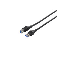 BUFFALO ユニバーサルコネクター USB3.0 A to B ケーブル 3m ブラック (BSUABU330BK)画像