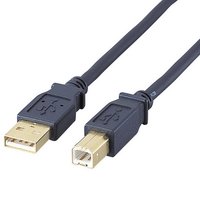 ELECOM USB2-20BK USB2.0ケーブル ブラック(ABタイプ) (USB2-20BK)画像