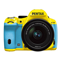 PENTAX K-50 レンズキット イエロー/アクア 031(受注生産品) (K-50LK18-55 YE/AQ 031)画像