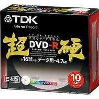 TDK 超硬DVD-Rホワイト・ディスク 5mmスリムタイプケース10枚パック TDK (DR47HCPW10T)画像