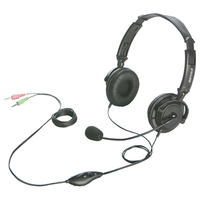 BUFFALO 両耳ヘッドバンド式ヘッドセット 半密閉/ノイズキャンセリングマイク搭載 ブラック (BSHSH12BK)画像