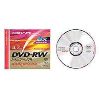 Victor VD-W47H DVD-RW 6倍速対応 DATA対応 片面記録対応 1枚(シルバー) (VD-W47H)画像