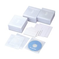 ELECOM CCD-016XLWH 不織布CD・DVDケース(300枚セット) ホワイト (CCD-016XLWH)画像