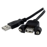 StarTech パネルマウント用USB2.0ケーブル 30cm Aポート メス/オス (USBPNLAFAM1)画像