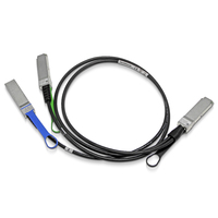 Mellanox Mellanox passive copper hybrid cable, IB HDR 200Gb/s to 2x100Gb/s, QSFP56 to 2xQSFP56, LSZH, colored pulltabs, 1m, 30AWG (MCP7H50-H001R30)画像