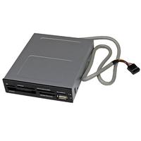 StarTech 3.5インチ フロントベイ内蔵型 USB 2.0 マルチメディアメモリーカードリーダー 22-in-1 ブラック (35FCREADBK3)画像