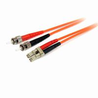 StarTech 3m 光ファイバーケーブル(光パッチコード) マルチモード対応 コア径62.5ミクロン/芯径125ミクロン 2芯Duplex LC-STコネクタ (FIBLCST3)画像