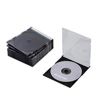 ELECOM CCD-017BK CD/DVDケース スリム 1枚収納10パック(ブラック) (CCD-017BK)画像