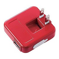 サンワサプライ USB-ACアダプタ レッド ACA-IP13R (ACA-IP13R)画像