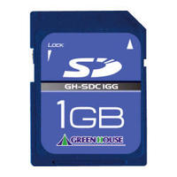 GREENHOUSE SDメモリーカード 1GB スタンダードモデル GH-SDC1GG (GH-SDC1GG)画像