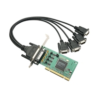 MOXA 4ポートRS-232CユニバーサルPCIボード/シリアルポート電源 DB9(オス)ケーブル付属 (POS-104UL-DB9M)画像