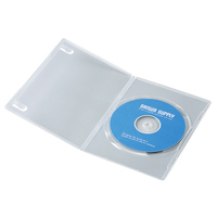 サンワサプライ スリムDVDトールケース(1枚収納) クリア 3枚セット (DVD-TU1-03C)画像