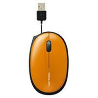 コクヨ EAM-UMMB2YR モバイルマウス(ケーブル巻き取り式) オレンジ (EAM-UMMB2YR)画像