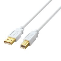 ELECOM USB2ケーブル ホワイト 1.0m USB2-10WH (USB2-10WH)画像