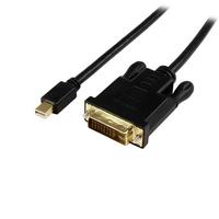 StarTech 1.8m Mini DisplayPort – DVI 変換アクティブアダプタケーブル Mini DP/ミニディスプレイポート(オス) – DVI-D(オス) 1920×1200 ブラック (MDP2DVIMM6BS)画像
