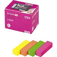 コクヨ メ-2315 タックメモ徳用蛍光色タイプ付箋52X14.5mm25本4色 (2315)画像