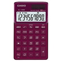 CASIO NEO-STYLE電卓/手帳サイズ/10桁/時間計算/税計算/ボルドーレッド (SL-V1000-RDN)画像