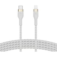 BELKIN USB-C to ライトニング 高耐久編込シリコンケーブル 2M ホワイト (CAA011BT2MWH)画像